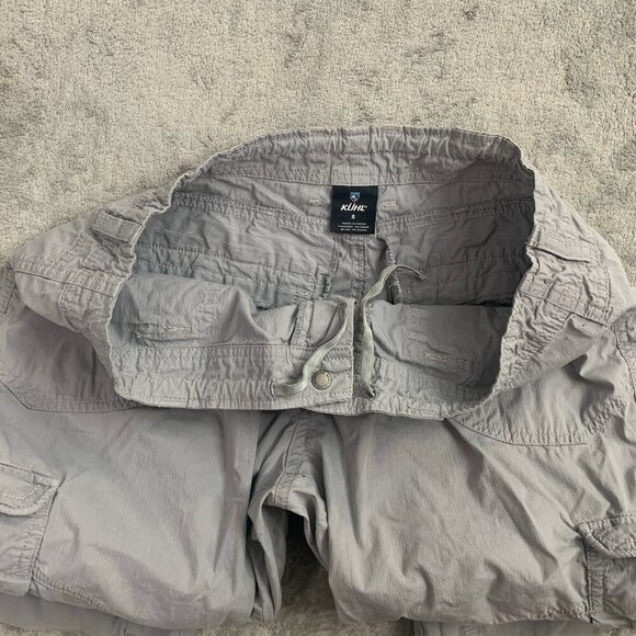 Kuhl ShortsWomens 8 Gray Kontra Capri Hiking Convertible Roll Up 6120 Gorpcore - Picture 7 of 12